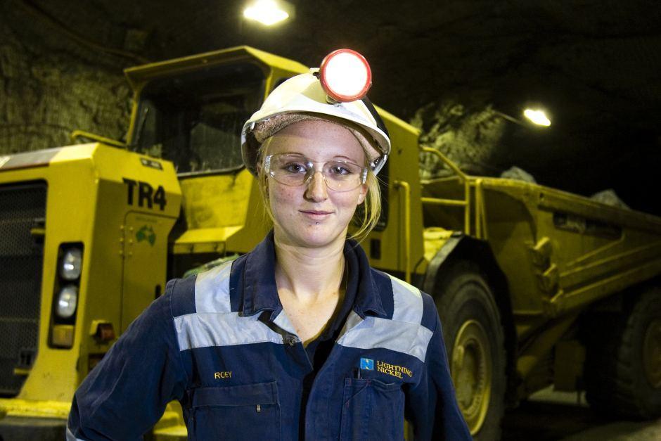 A female miner