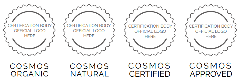 COSMOS is a sustainable label for cosmetics, with different types of eco-friendly labels.
