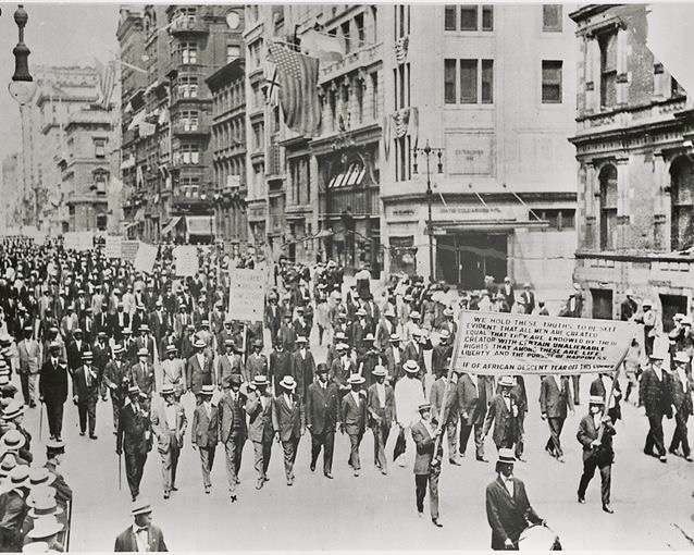 Silent protest parade in New York
