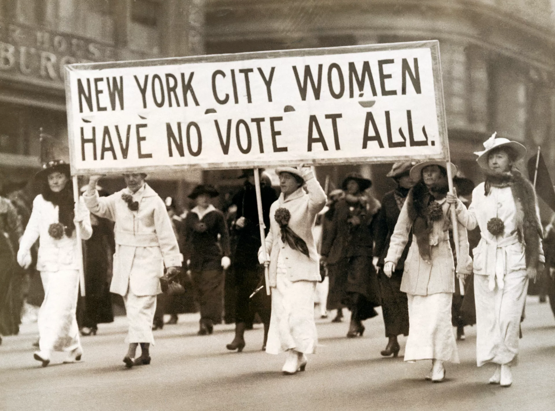 A woman's journey through suffrage in America is a long and tough one, beginning in 1848.