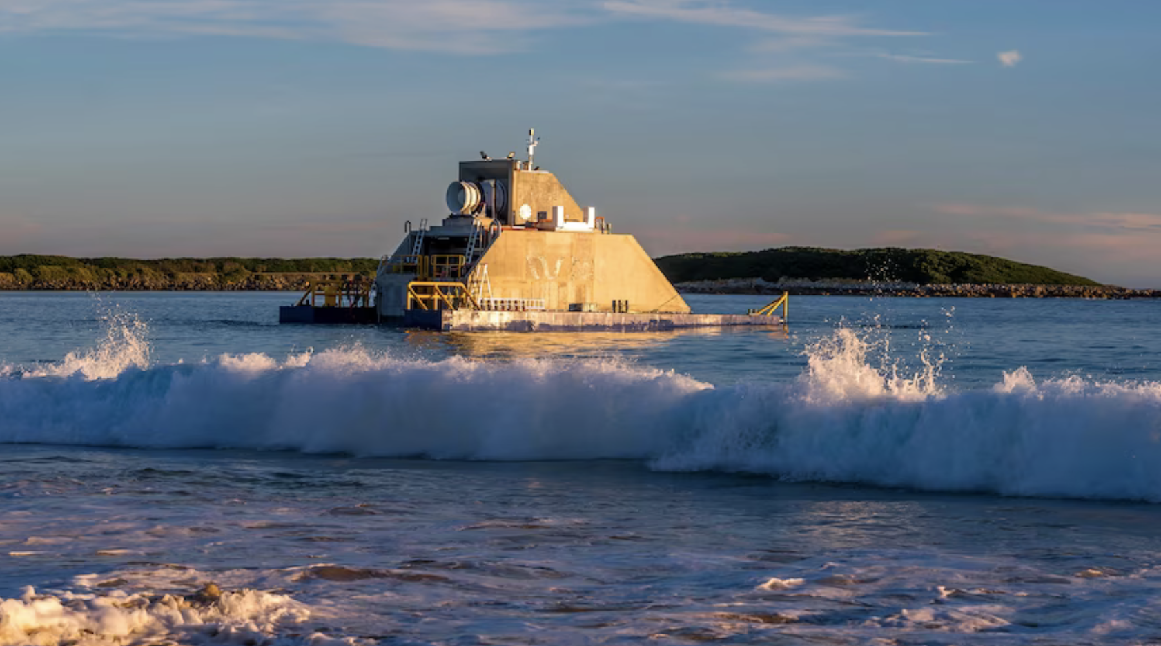Wave power generators are just one example of renewable ocean energy.