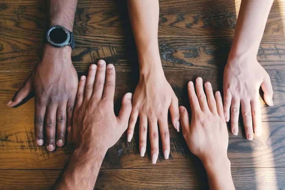 autism inclusion, diverse hands