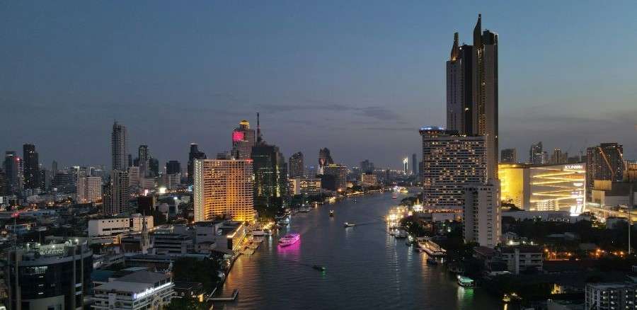 plastic interceptors in the bangkok river