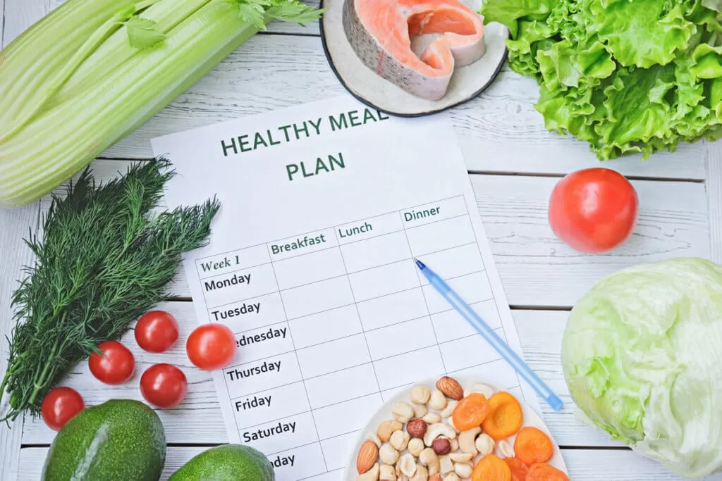 Meal planning for healthy diet.