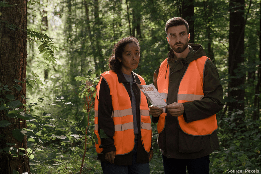 people wearing high vis