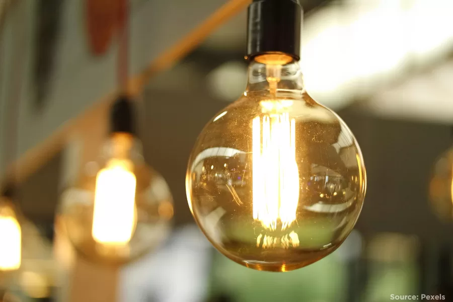 glowing lightbulb